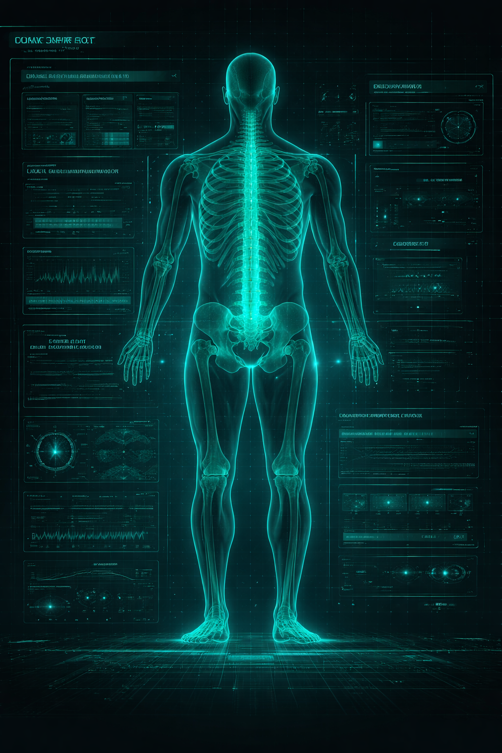Diagnostic full-body spine visualization used as supporting artwork.